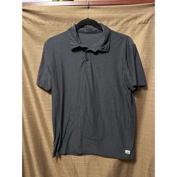 Vuori Other - Vuori Mens Strato Tech Short Sleeve Polo Size Small Dark Grey
